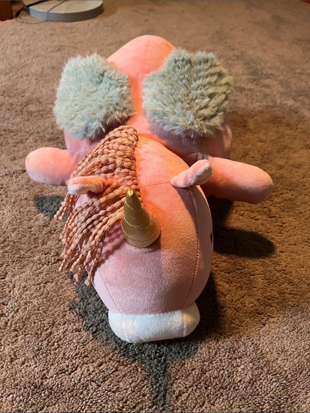 Pillowfort Pink Plush winged unicorn Pillow